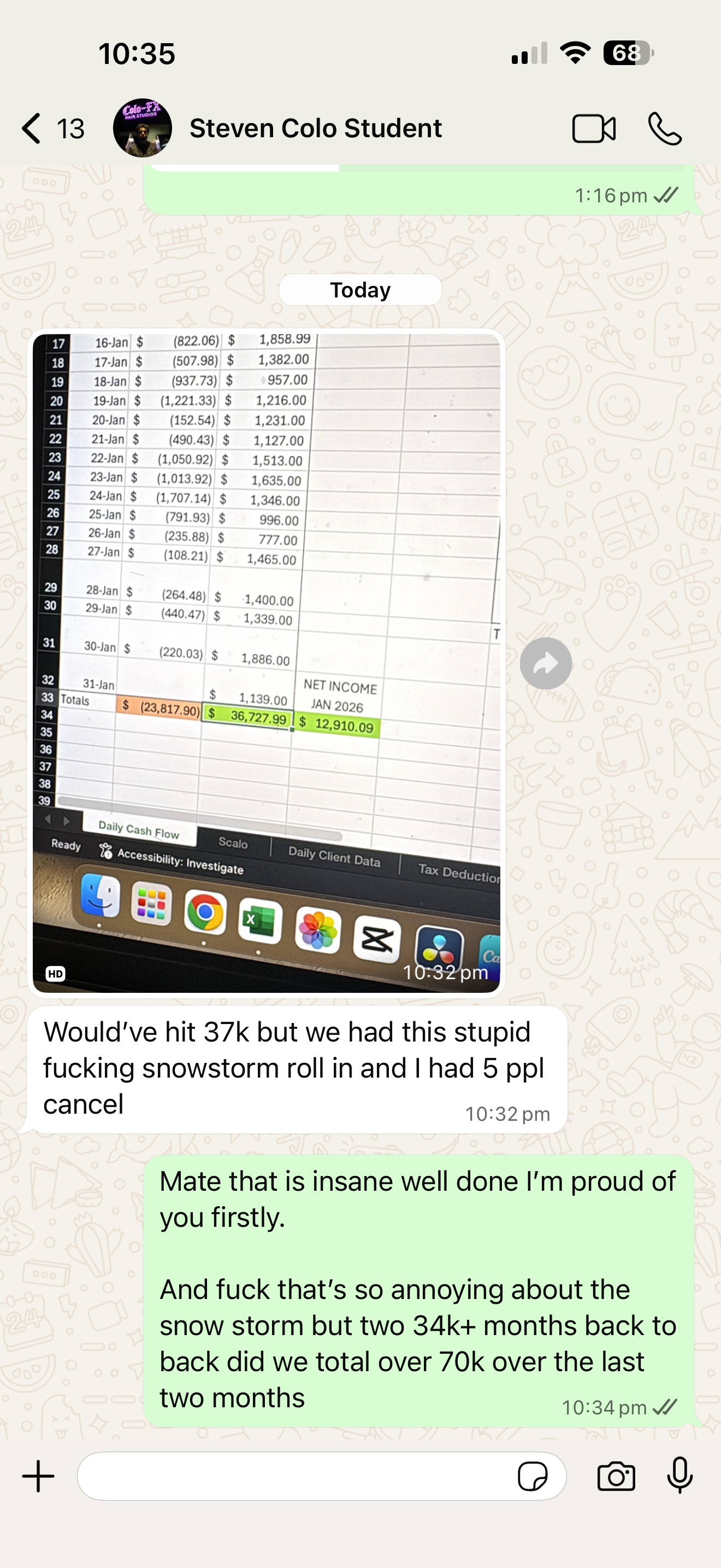 Student win